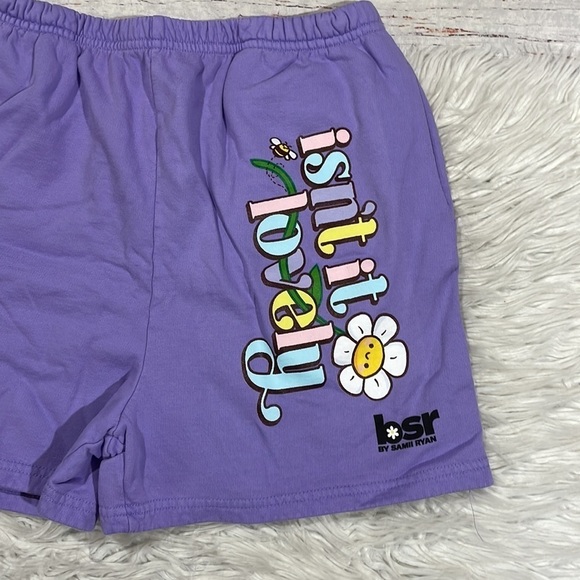 BSR Samii Ryan Revolve shorts 'isn't it lovely" graphic purple - Picture 7 of 8